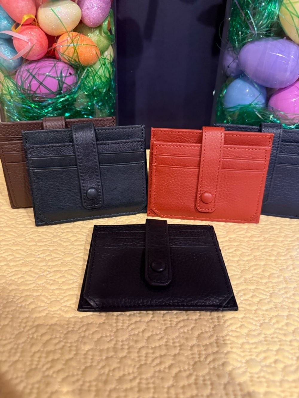 ✨ Slim Leather Card Holder Wallet – Minimalist Bifold w/ ID Window (5 colors)